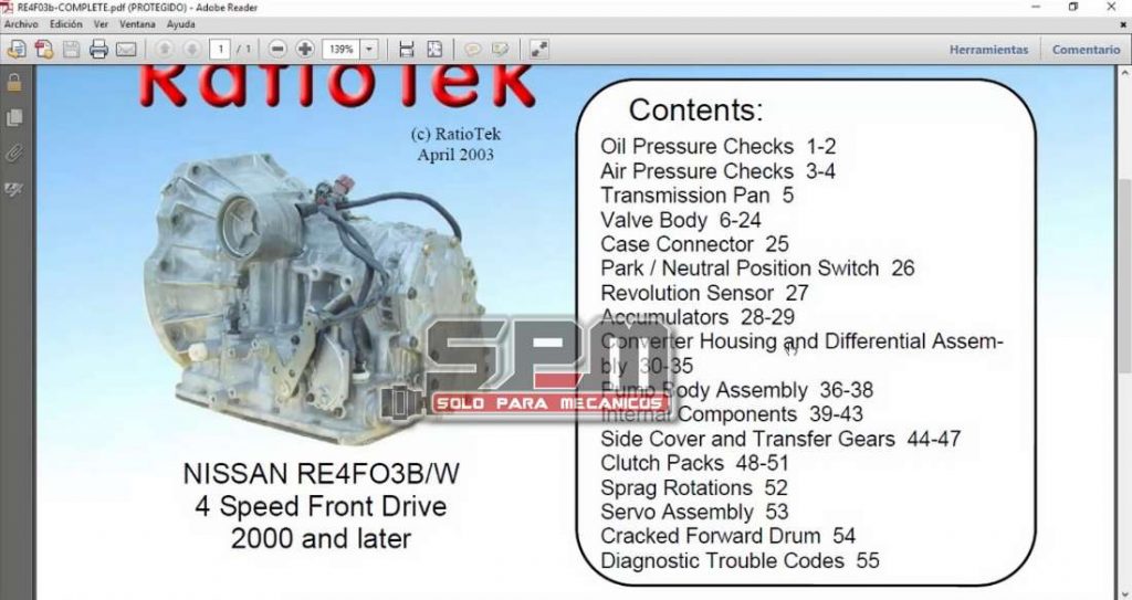 Ratio Teck reparación transmisiones automáticas Manual de reparación transmisiones