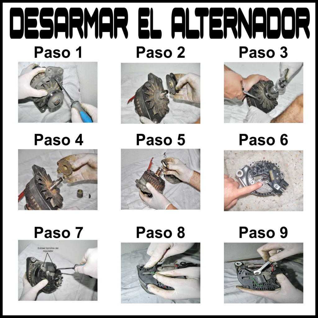 como desarmar alternador auto